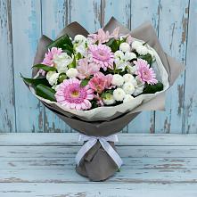 Букет цветов из:  Герберы, Альстромерии и Хризантемы #REPLACE_PRED# Куликово