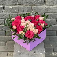 Цветочная композиция из Розы в коробке в Куликово