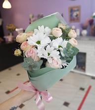 Букет милый в Куликово Букет цветов из: Хризантемы и Розы в Куликово