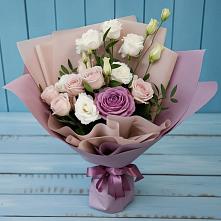 Букет цветов из:  Розы и Лизиантусы #REPLACE_PRED# Куликово