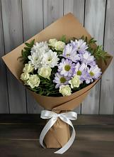 Букет цветов из:  Хризантемы и Розы в Куликово