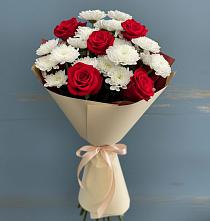Букет цветов из:  Розы и Хризантемы в Куликово
