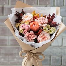 Букет цветов из:  Гвоздики, Хризантемы и Розы в Куликово