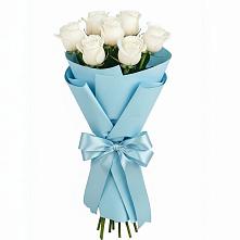 Букет 7 белых роз Проуд в Куликово