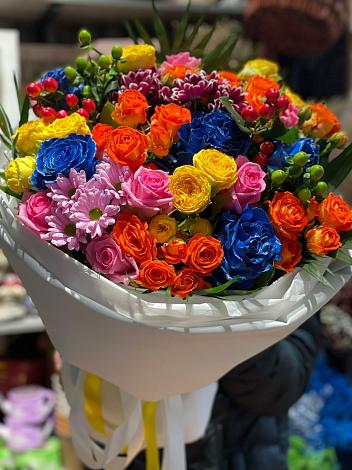 Букет цветов из: Розы и Хризантемы в Куликово