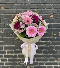 Букет цветов из:  Герберы и Хризантемы в Куликово