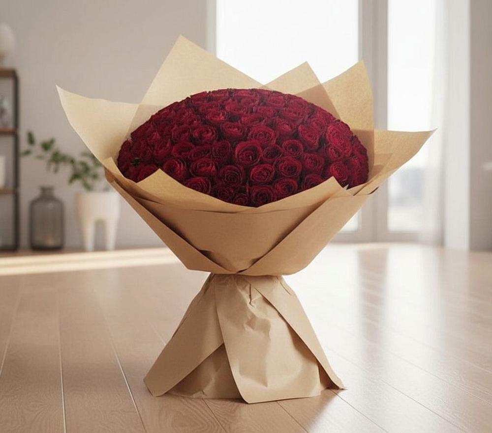 Букет 101 Красная роза в Куликово