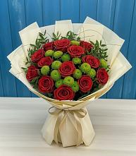 Букет цветов из:  Розы и Хризантемы в Куликово