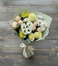 Букет цветов из:  Альстромерии, Розы и Хризантемы в Куликово