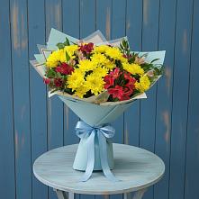 Букет цветов из:  Альстромерии и Хризантемы в Куликово