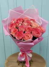Букет 15 Розовых роз Равель #REPLACE_PRED# Куликово