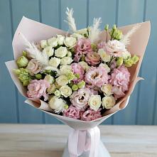 Букет цветов из:  Альстромерии и Розы в Куликово